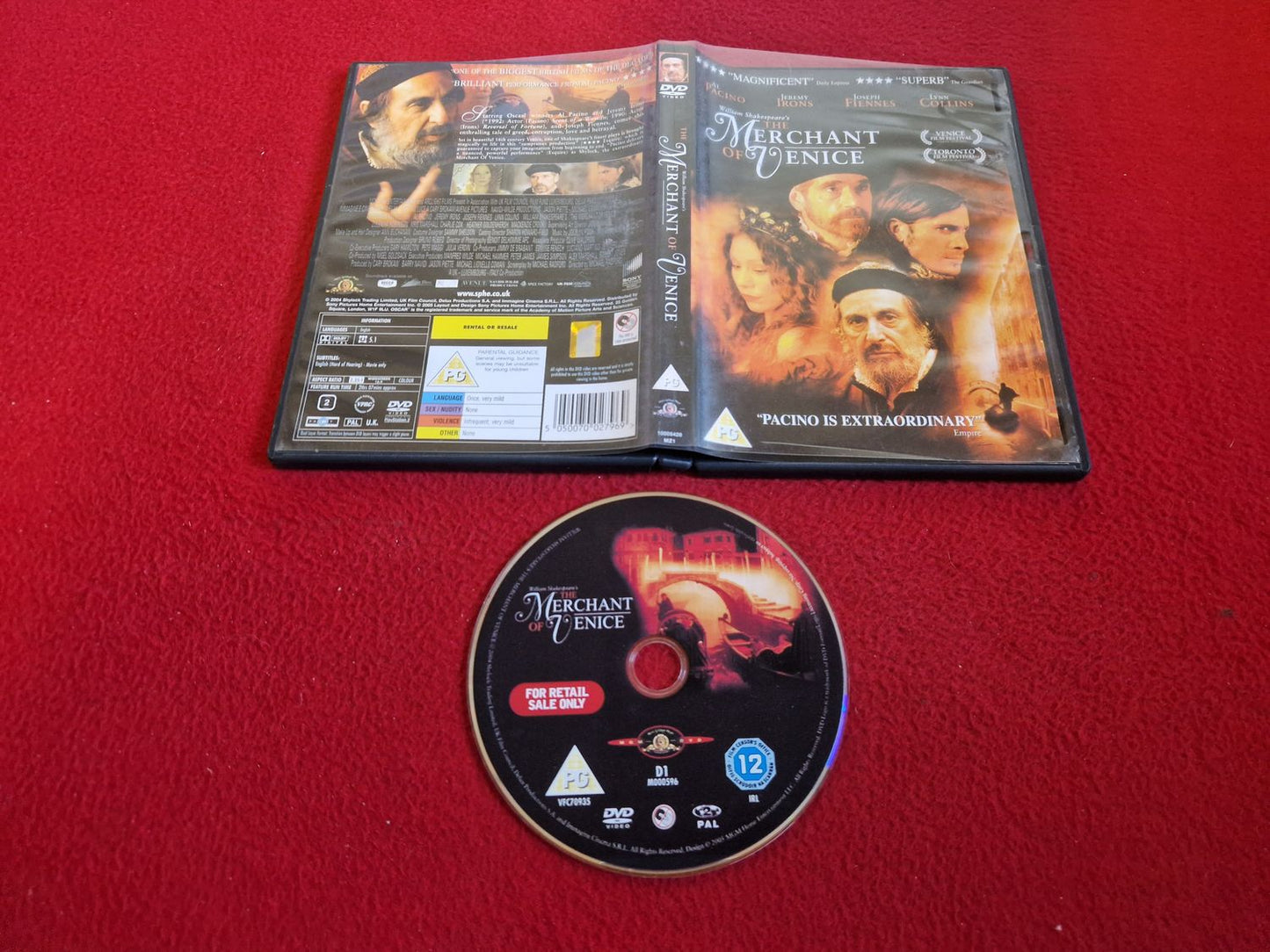 THE MERCHANT OF VENICE DVD