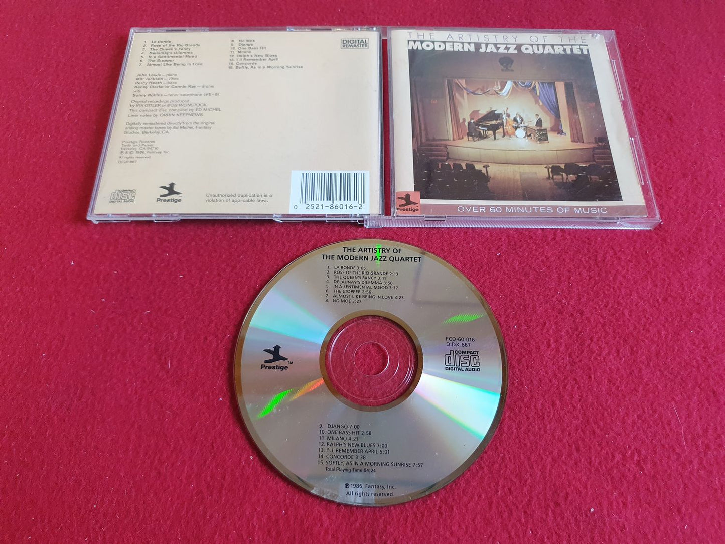 THE MODERN JAZZ QUARTET THE ARTISTRY OF till CD