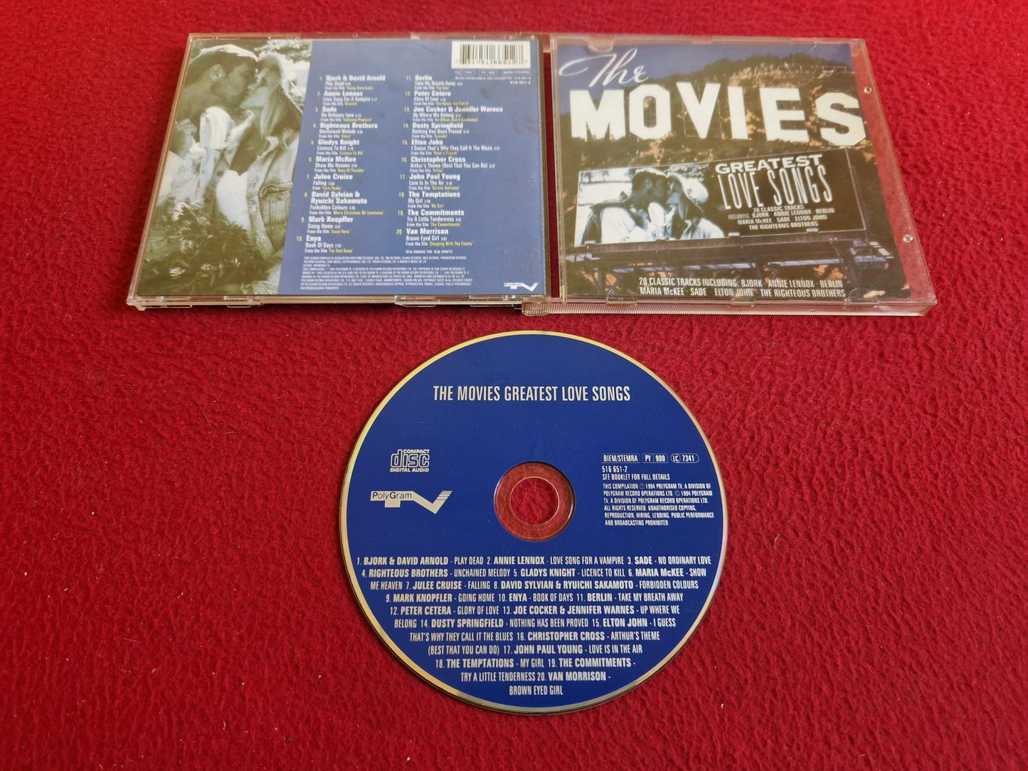 THE MOVIES GREATEST LOVE SONGS CD