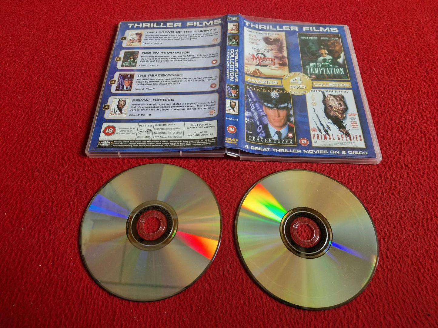 THE MUMMY 2 / DEF BY TEMPTATION / PEACEKEEPER / PRIMAL SPECIES DVD