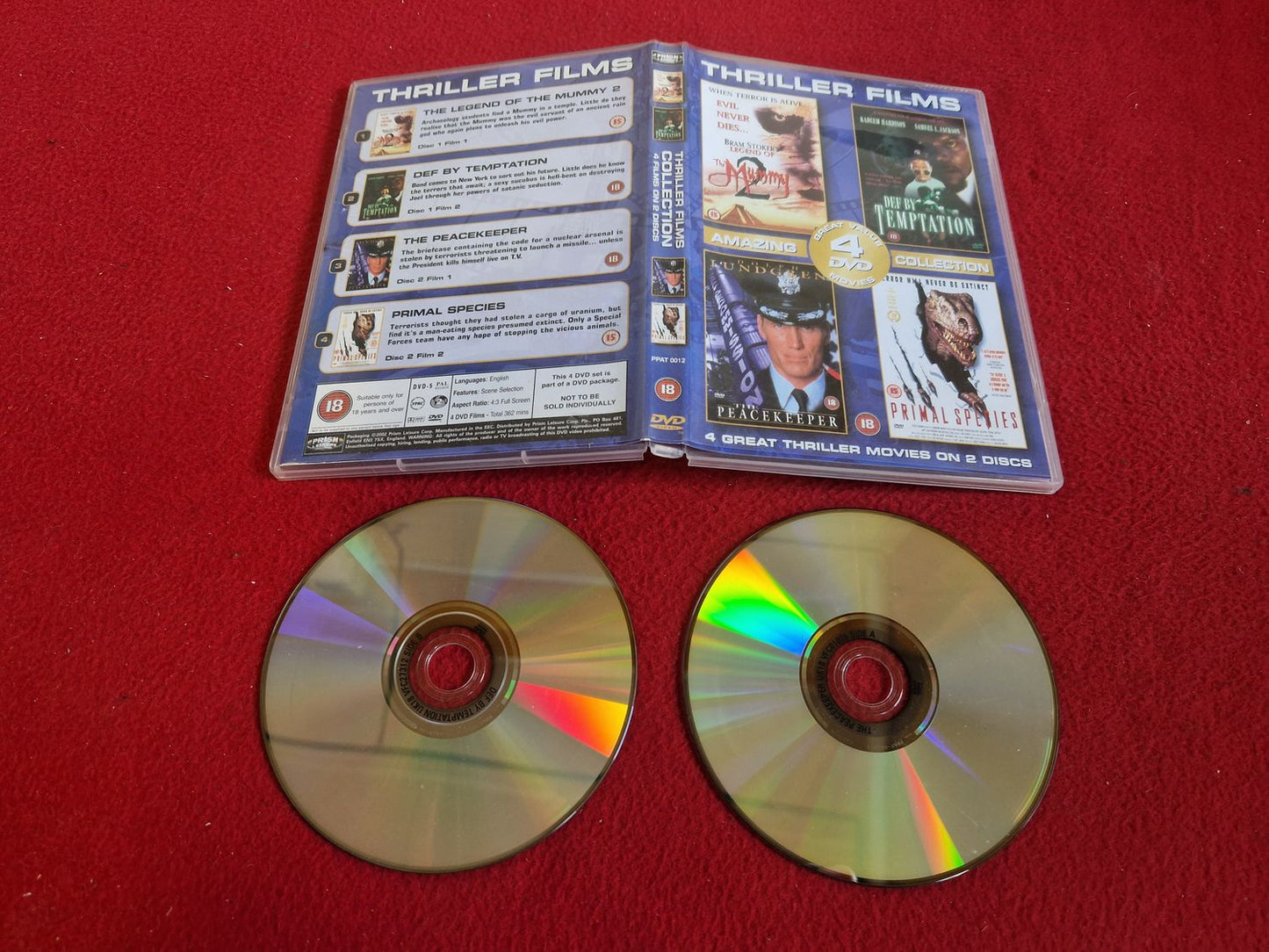 THE MUMMY 2 / DEF BY TEMPTATION / THE PEACEKEEPER / PRIMAL SPECIES DVD