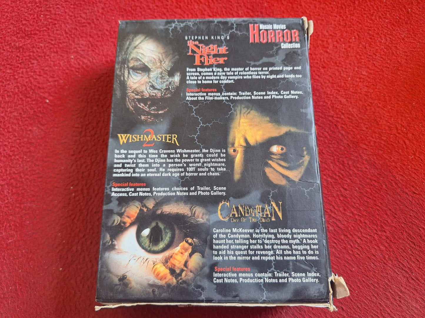 THE NIGHT FLIER / WISHMASTER 2 / CANDYMAN DAY OF THE DEAD BOX DVD