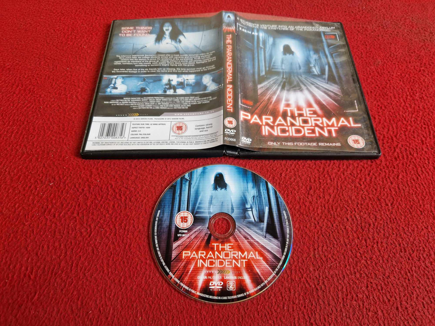 THE PARANORMAL INCIDENT DVD