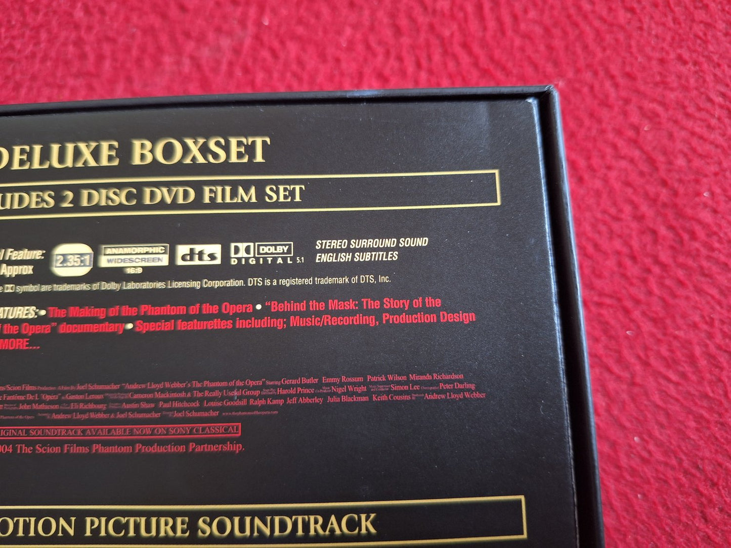THE PHANTOM OF THE OPERA BOX DVD