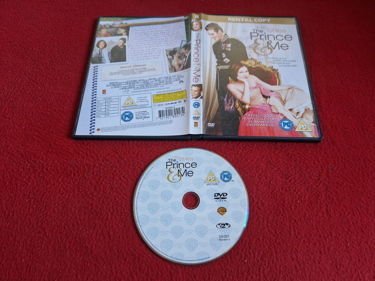 THE PRINCE AND ME DVD