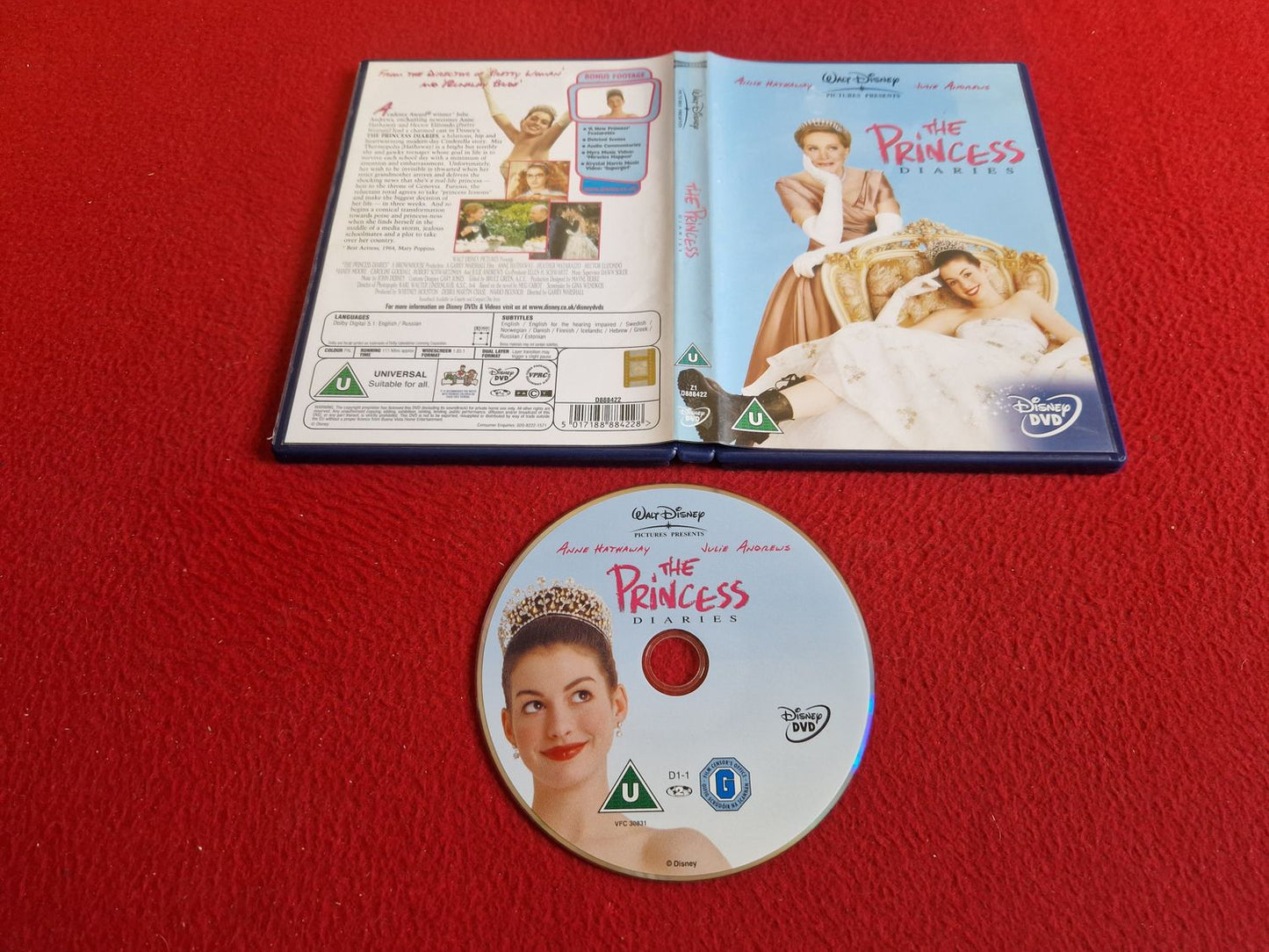 THE PRINCESS DIARIES DVD