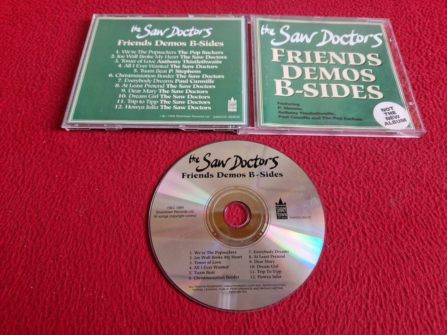 THE SAW DOCTORS FRIENDS DEMOS B-SIDES CD