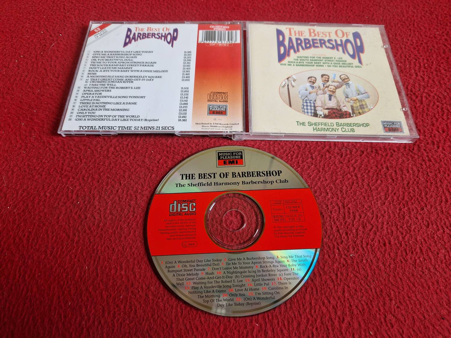 THE SHEFFIELD HARMONY BARBERSHOP CLUB THE BEST OF BARBERSHOP CD