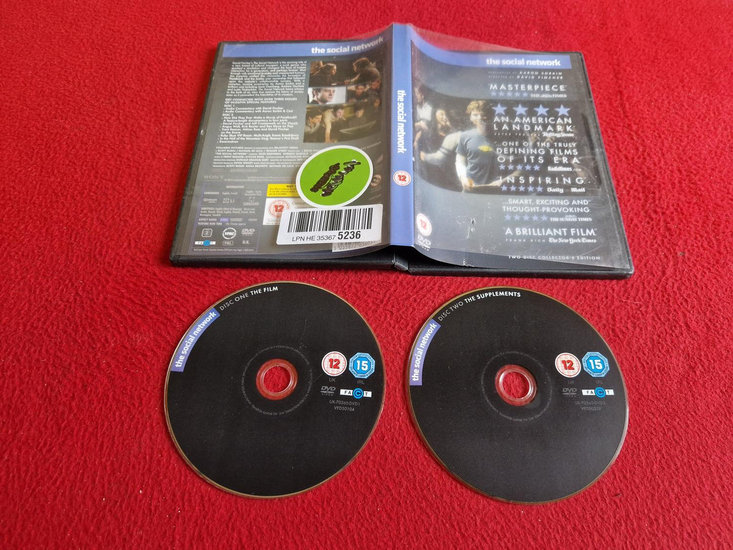 THE SOCIAL NETWORK DVD