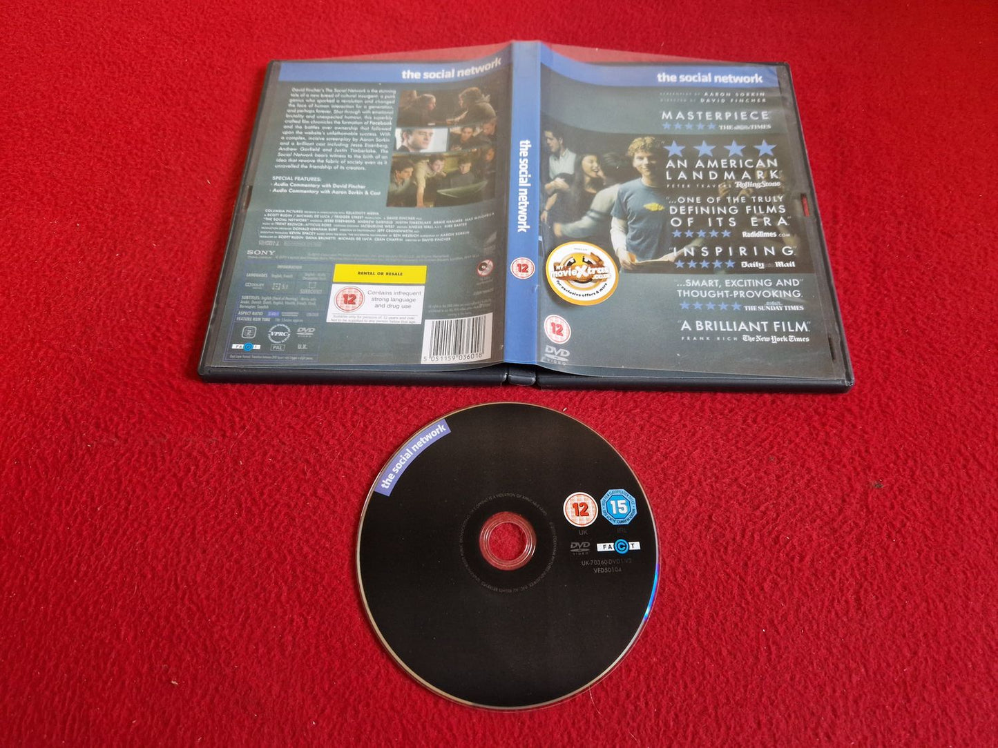 THE SOCIAL NETWORK DVD