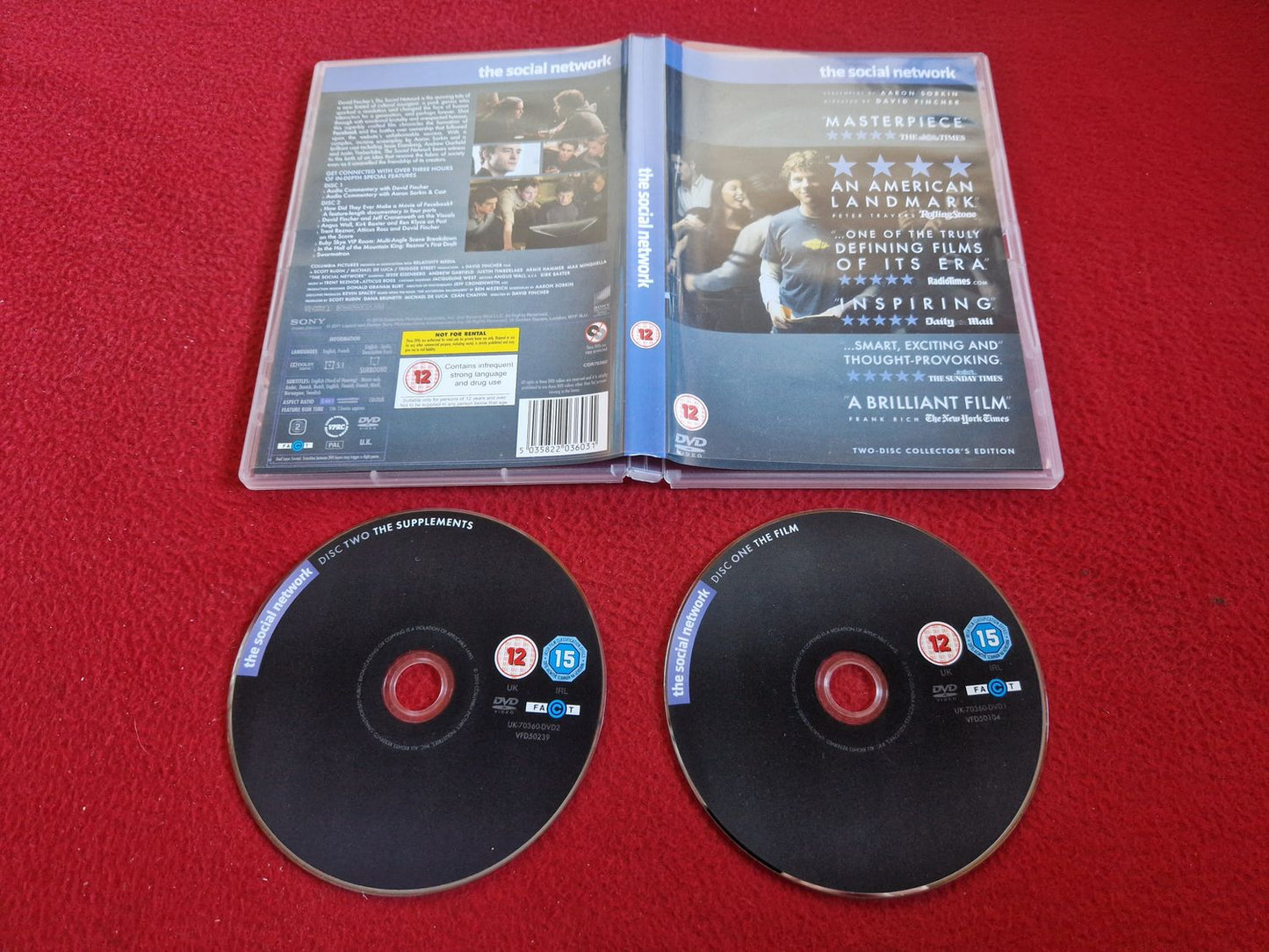 THE SOCIAL NETWORK DVD