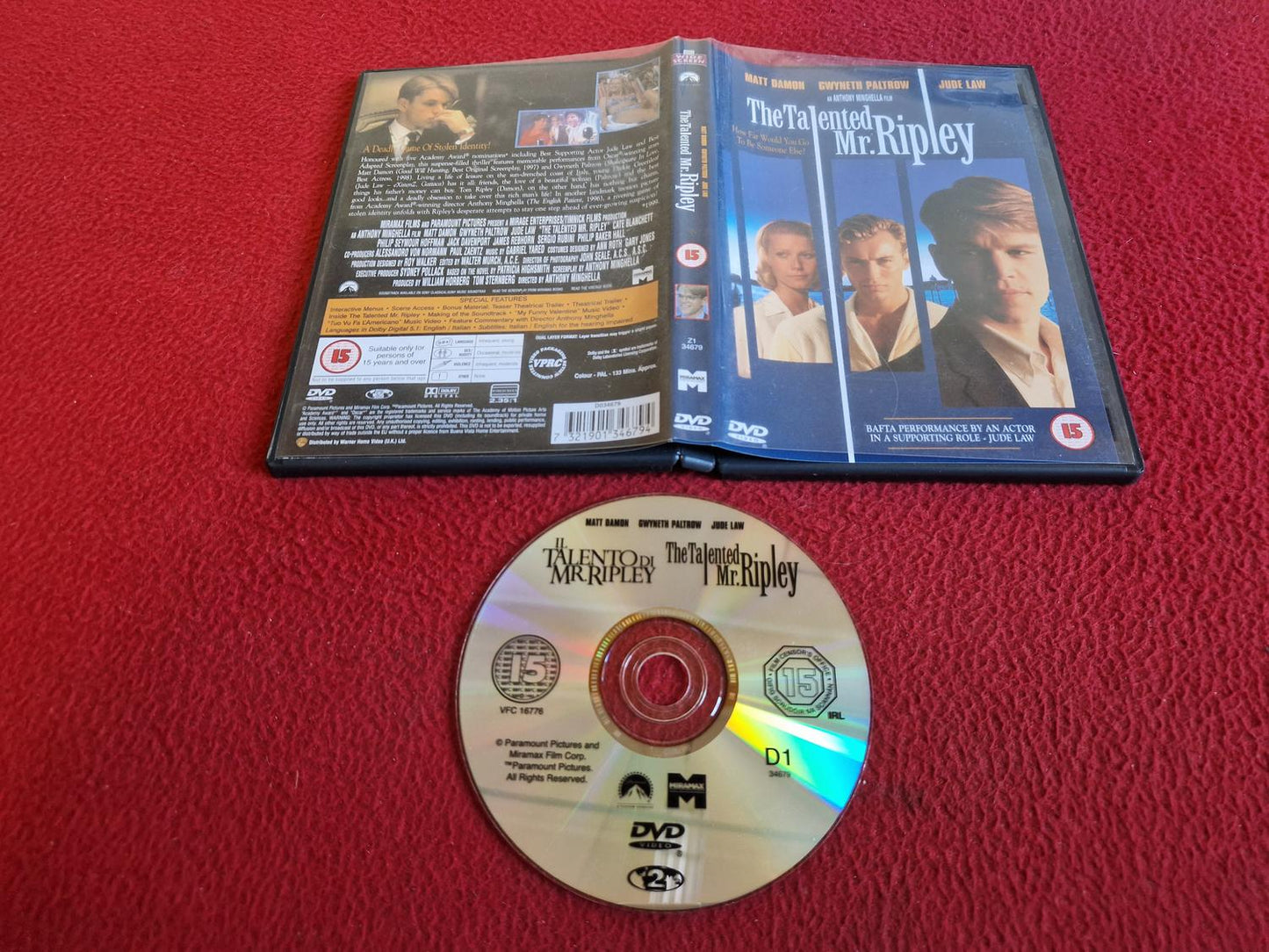 THE TALENTED MR RIPLEY DVD