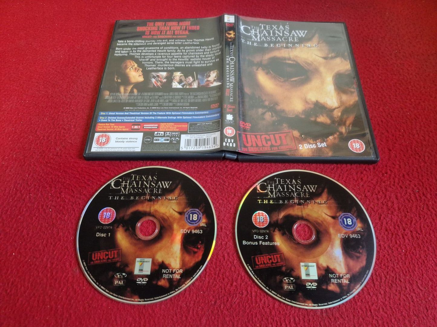 THE TEXAS CHAINSAW MASSACRE THE BEGINNING DVD
