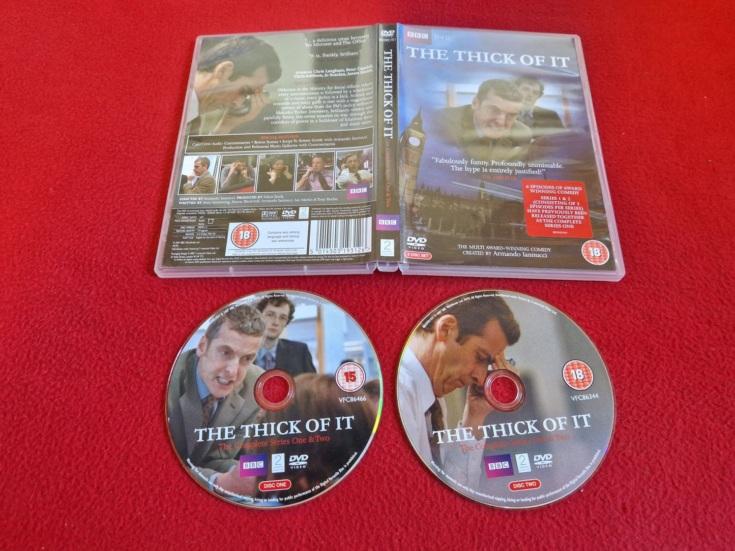 THE THICK OF IT THE COMPLETE SERIES ONE & TWO DVD