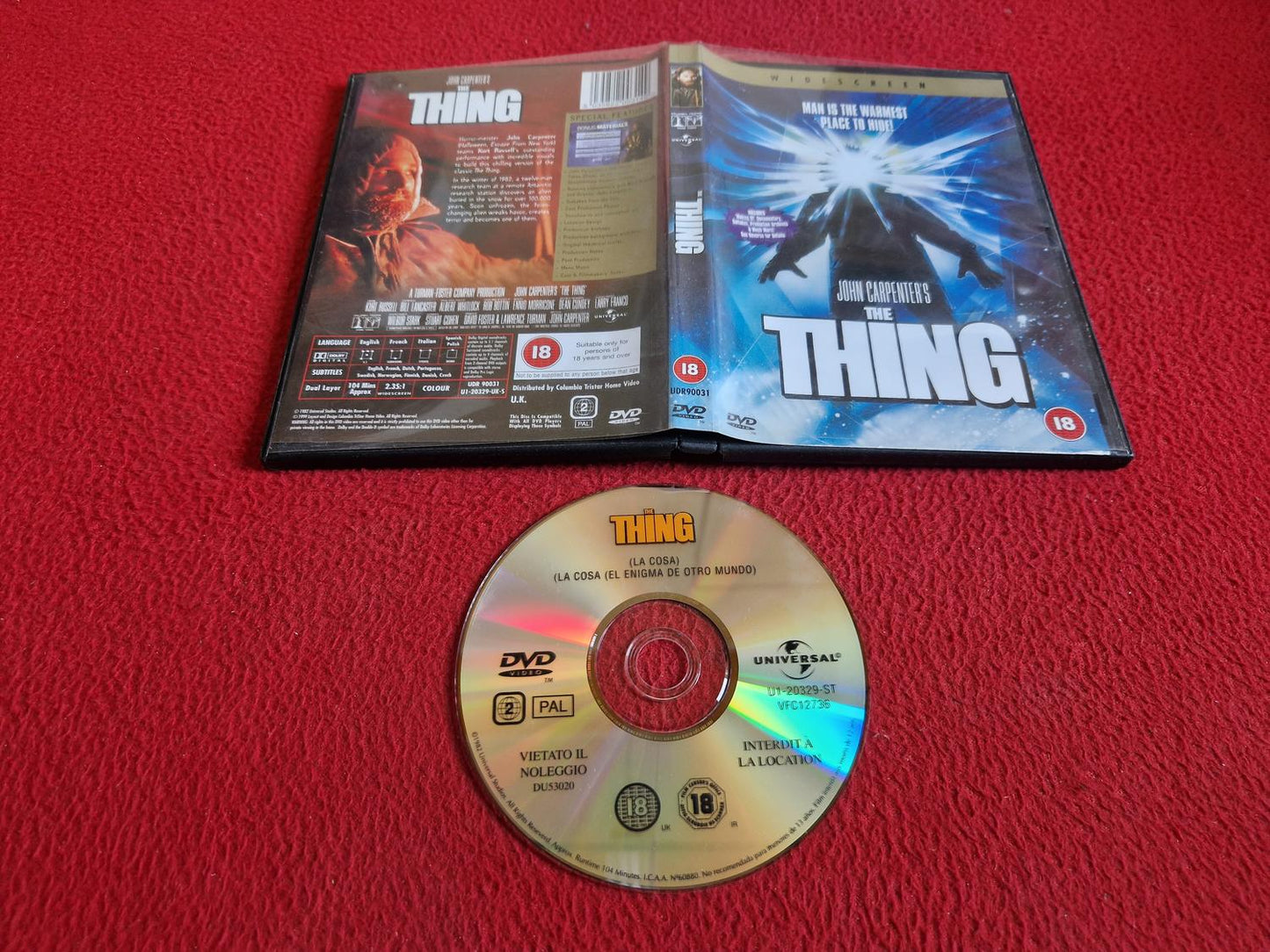 THE THING DVD