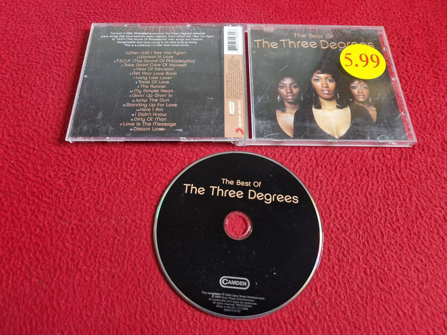 THE THREE DEGREES THE BEST OF CD