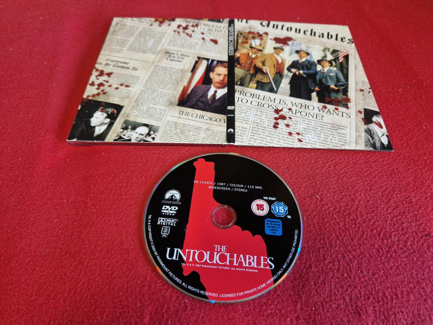 THE UNTOUCHABLES till DVD