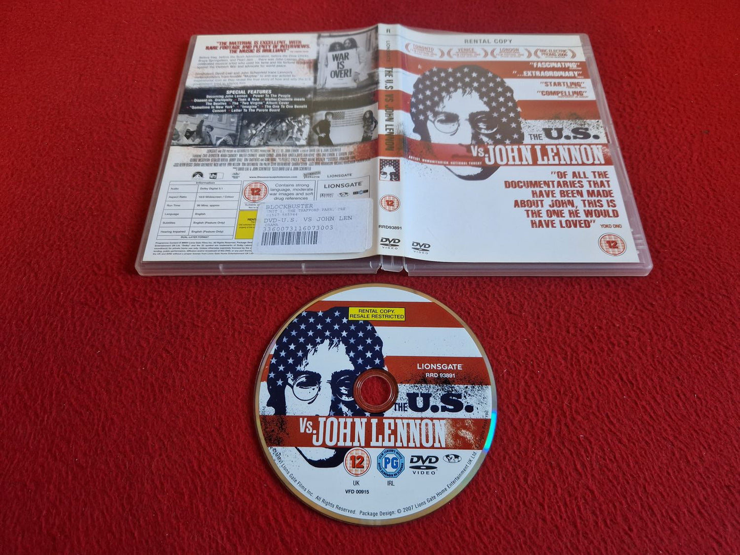 THE U.S. VS. JOHN LENNON DVD