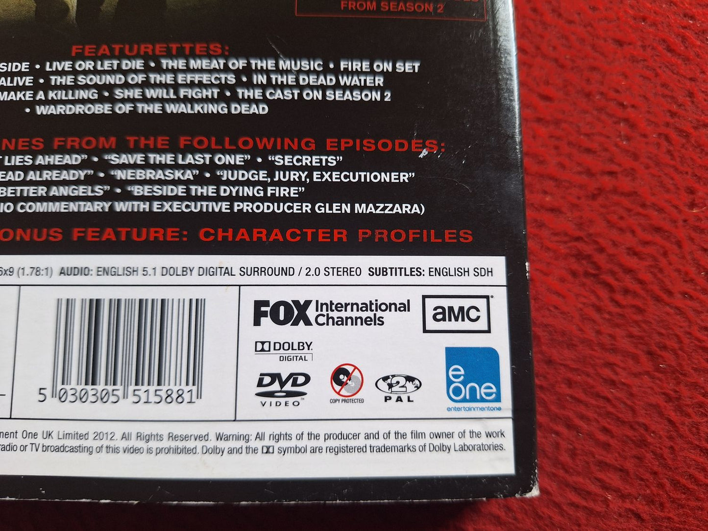 THE WALKING DEAD SEASON 2 BOX DVD