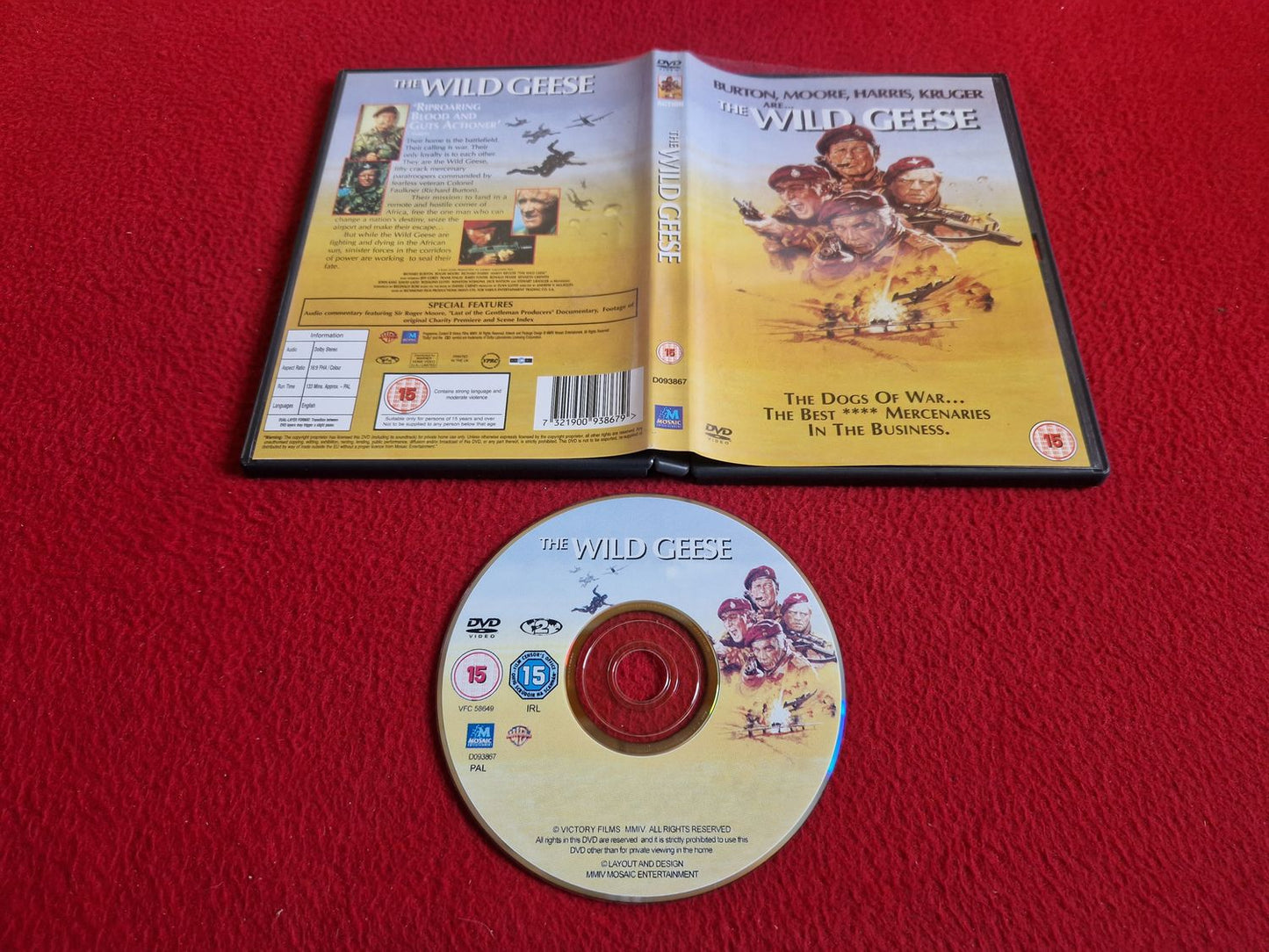 THE WILD GEESE DVD