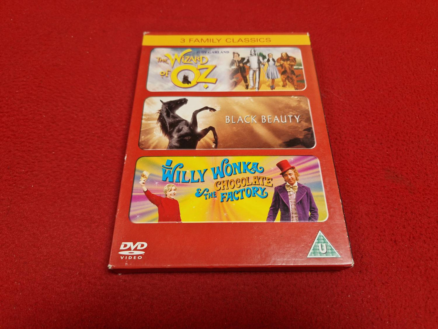 THE WIZARD OF OZ / BLACK BEAUTY / WILLY WONKA THE CHOCOLATE FACTORY BOX till DVD