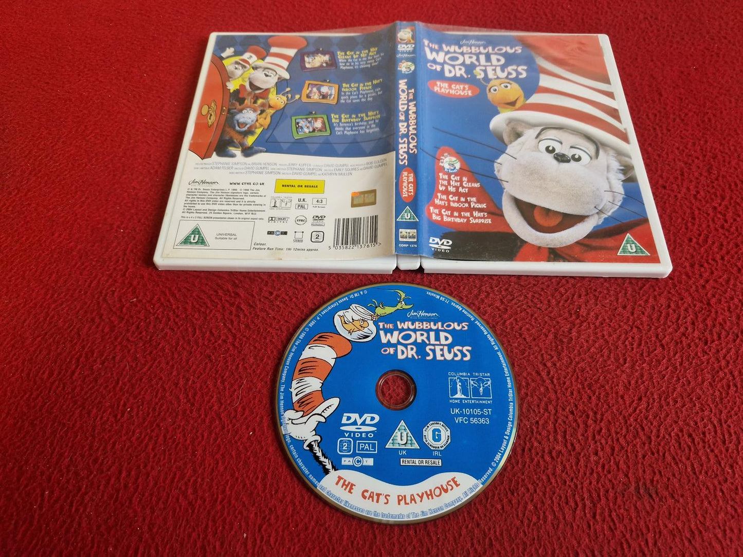 THE WUBBULOUS WORLD OF DR. SEUSS THE CATS PLAYHOUSE DVD