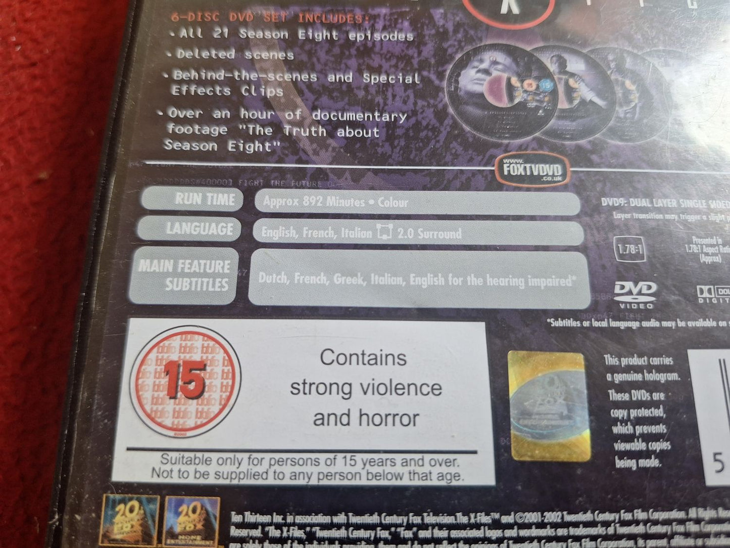 THE X-FILES SEASON 8 BOX DVD