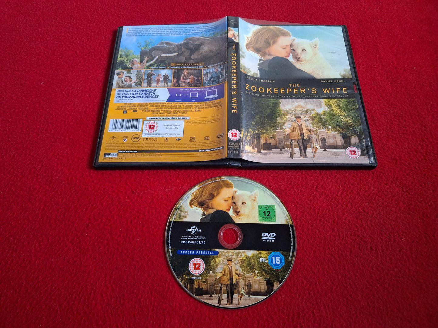 THE ZOOKEEPER'S WIFE DVD