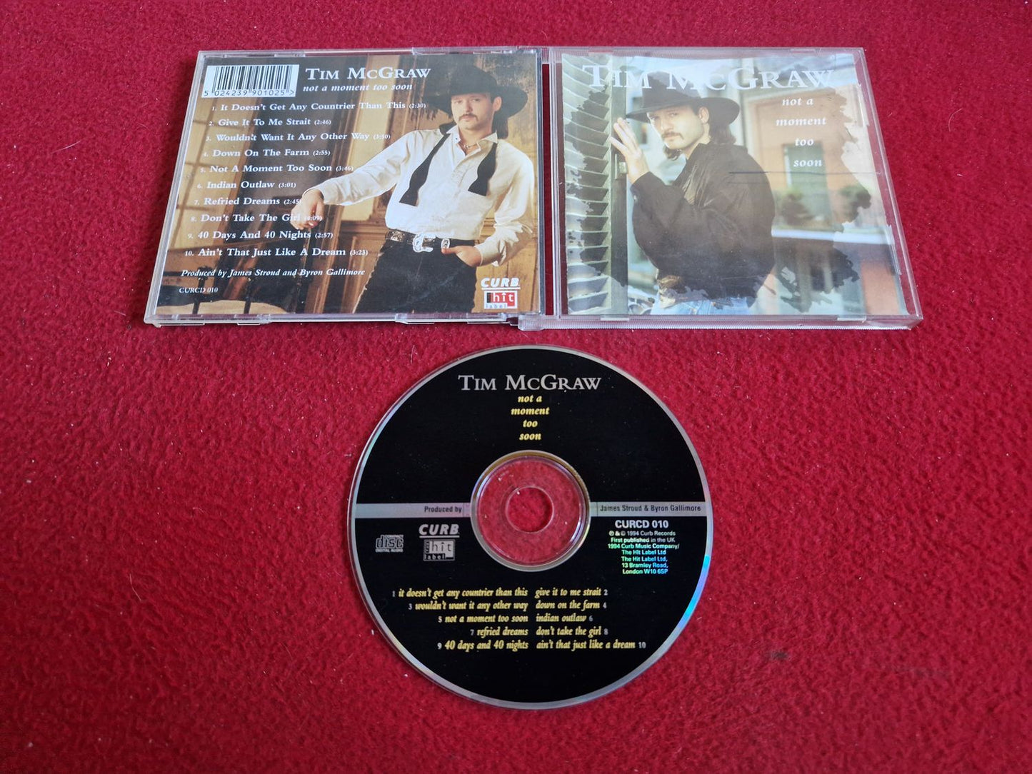 TIM MCGRAW NOT A MOMENT TOO SOON CD