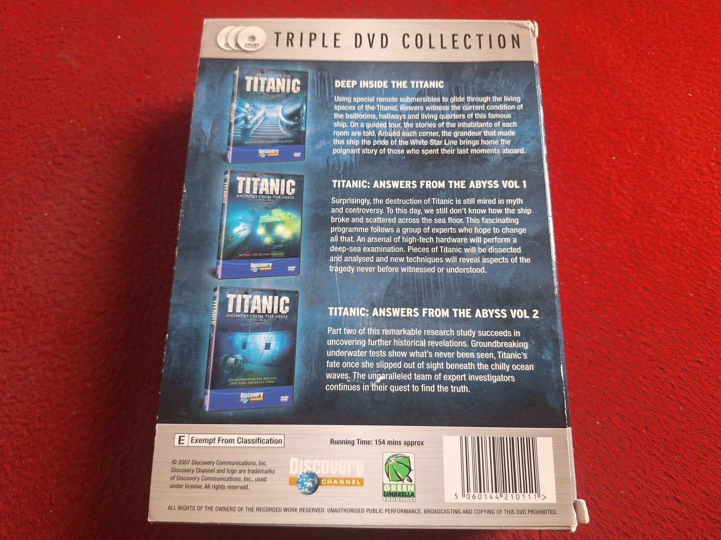 TITANIC DEEP INSIDE + ANSWERS FROM THE ABYSS VOL 1 & 2 BOX DVD