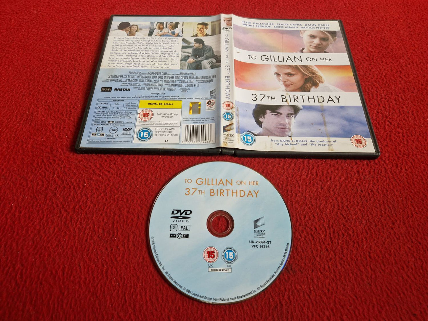 TO GILLIAN ON HER 37TH BIRTHDAY DVD