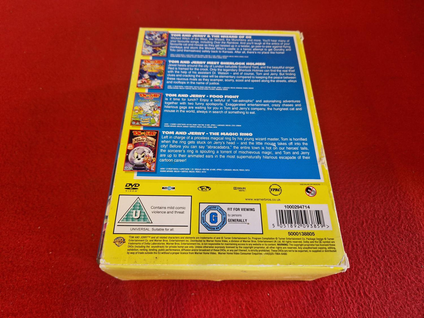 TOM AND JERRY 4 DVD BUMPER PACK BOX till DVD