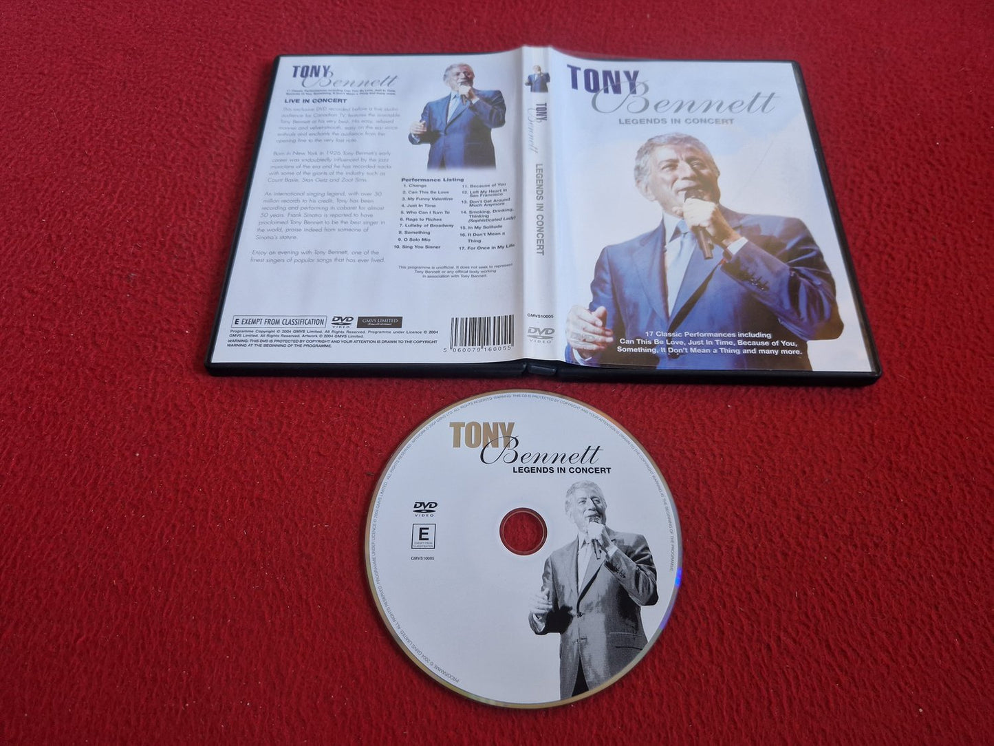 TONY BENNETT LEGENDS IN CONCERT DVD
