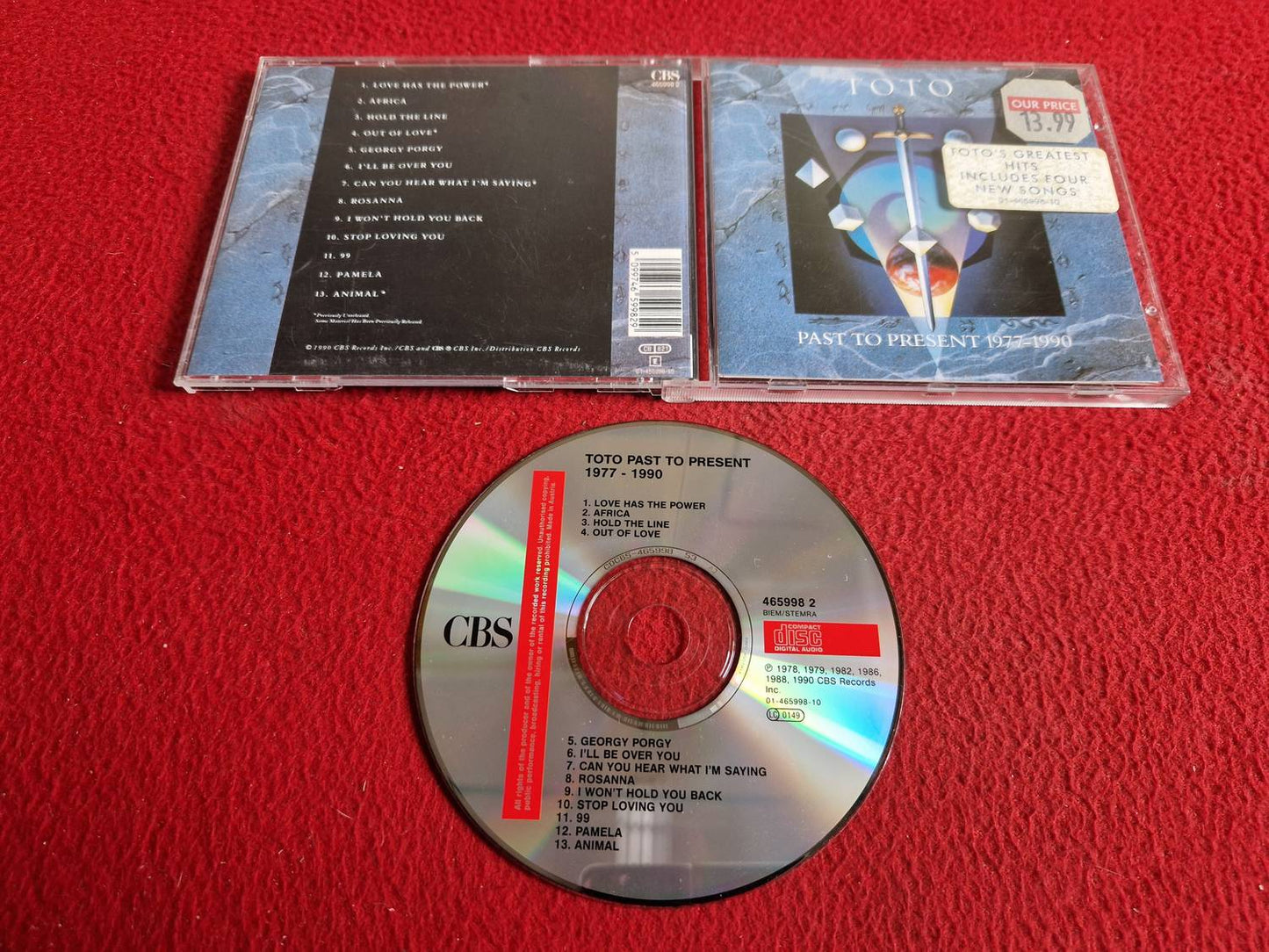 TOTO PAST TO PRESENT 1977 - 1990 CD