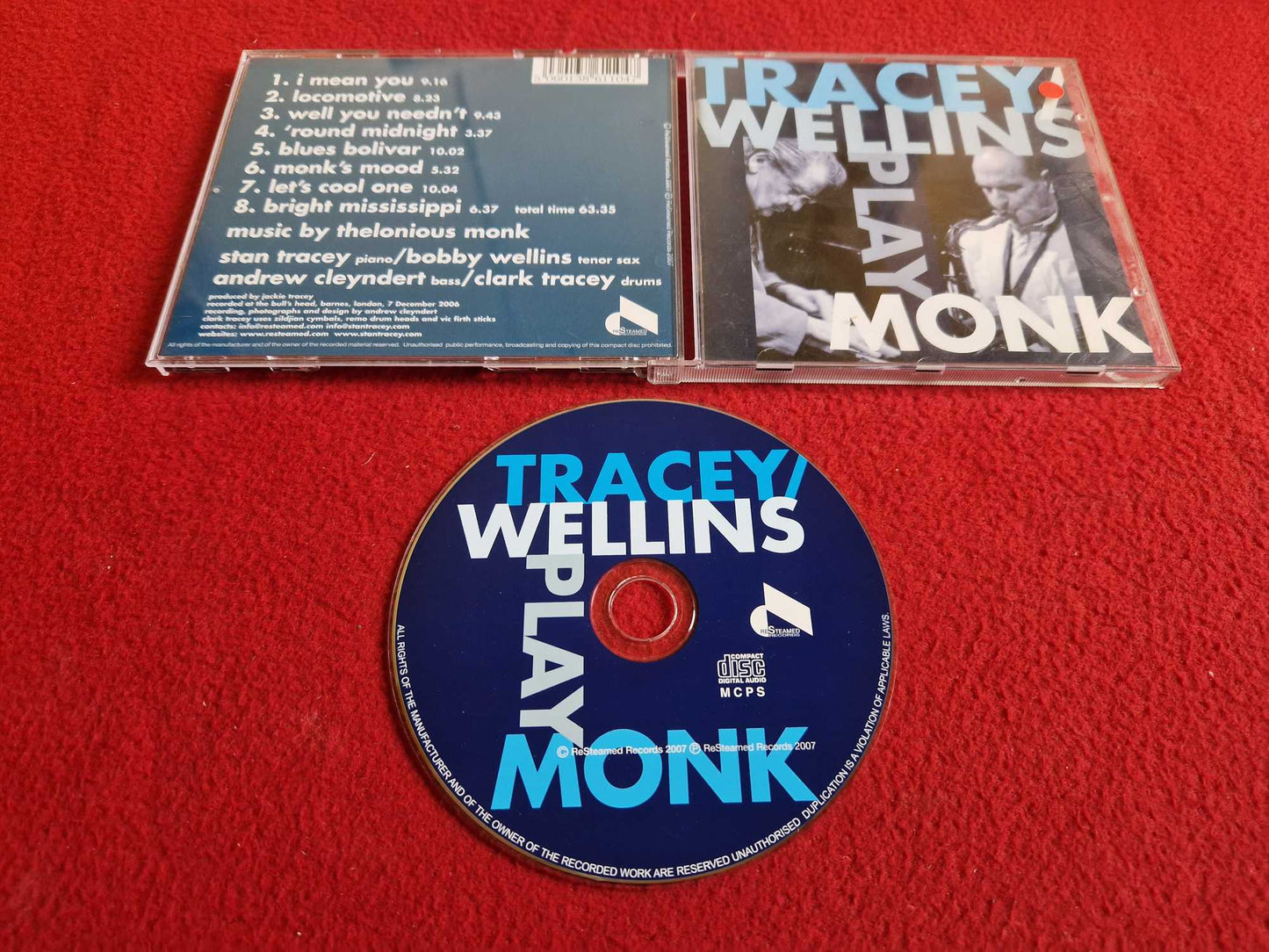 TRACEY / WELLINS PLAY MONK CD