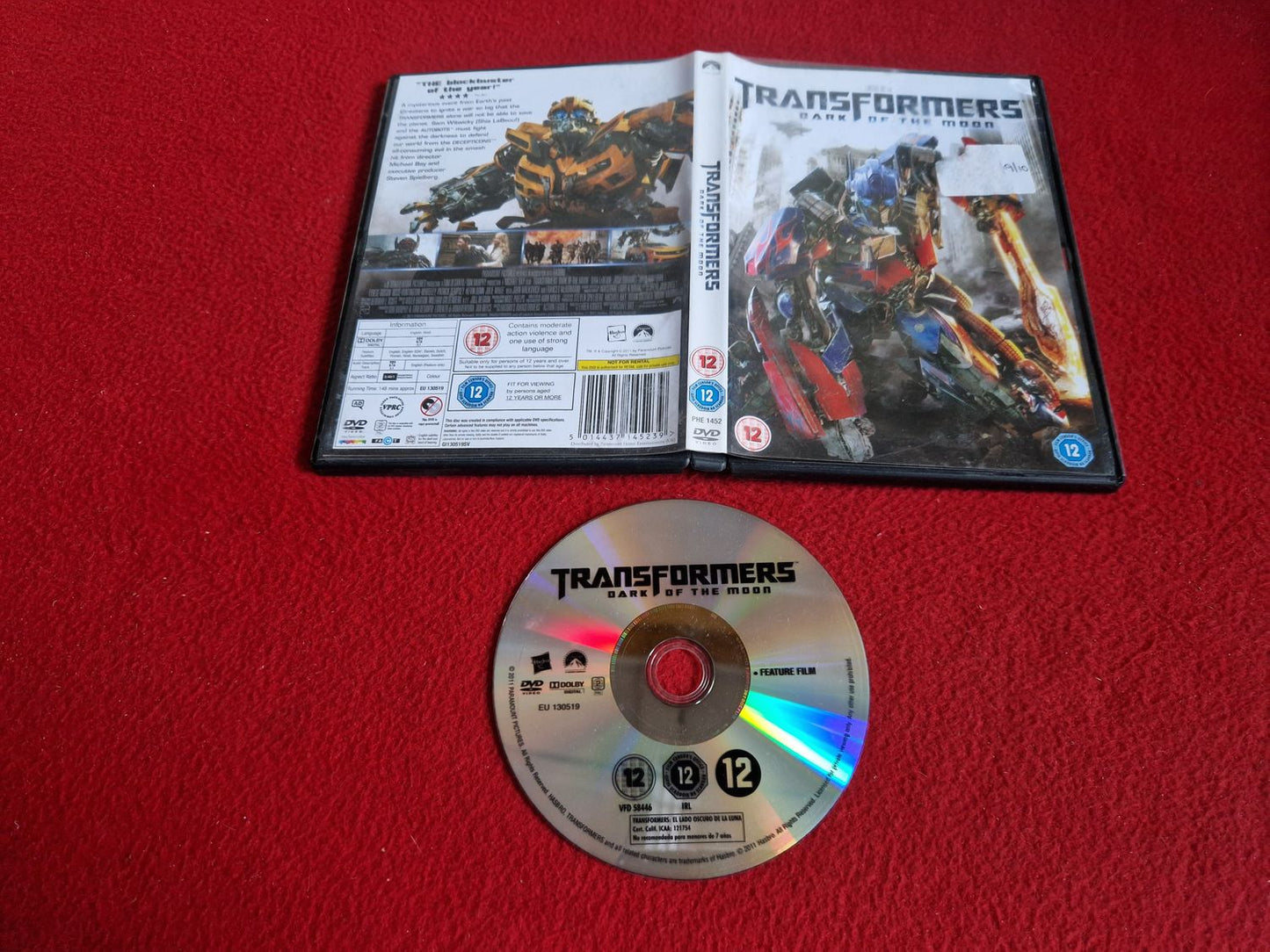 TRANSFORMERS DARK OF THE MOON DVD
