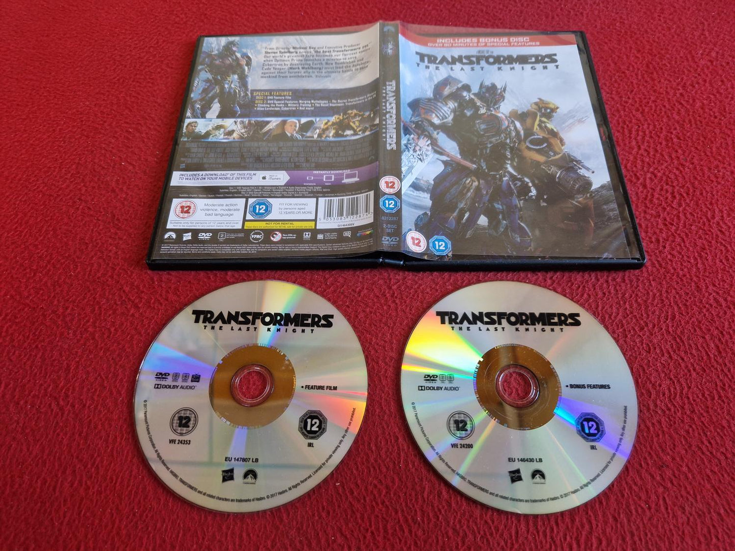 TRANSFORMERS THE LAST KNIGHT DVD