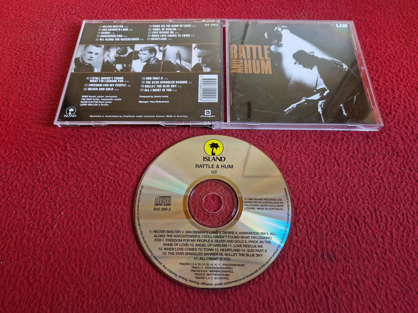 U2 RATTLE AND HUM CD