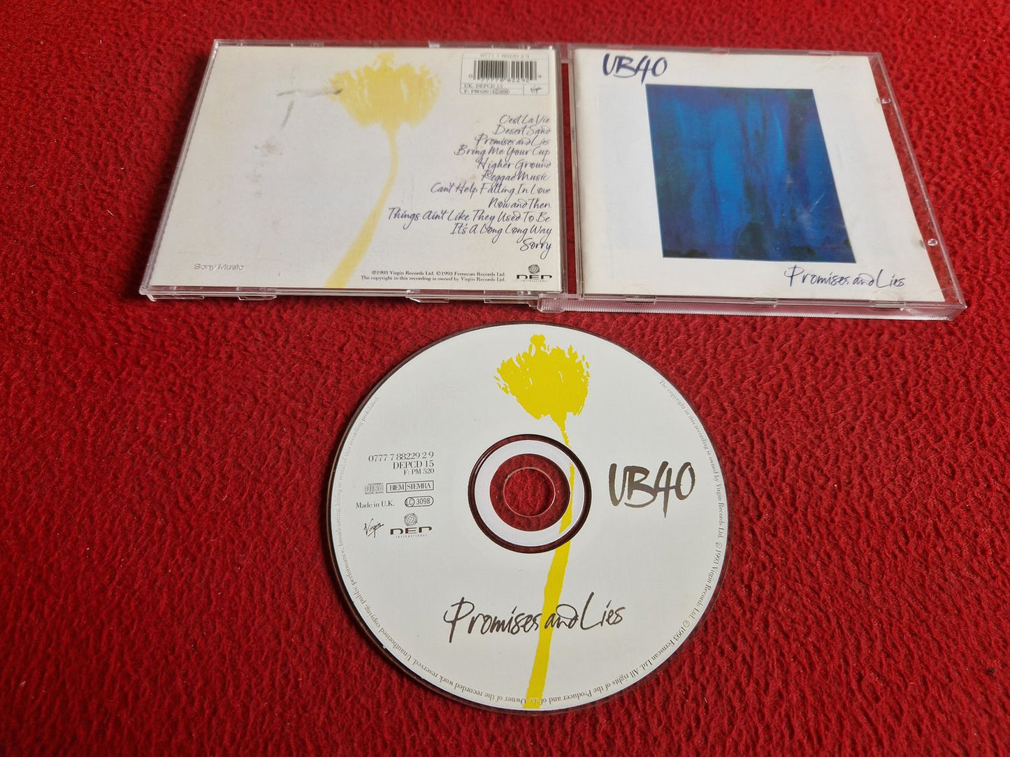 UB40 PROMISES AND LIES CD