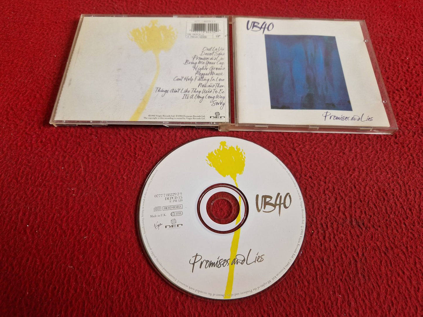 UB40 PROMISES AND LIES CD