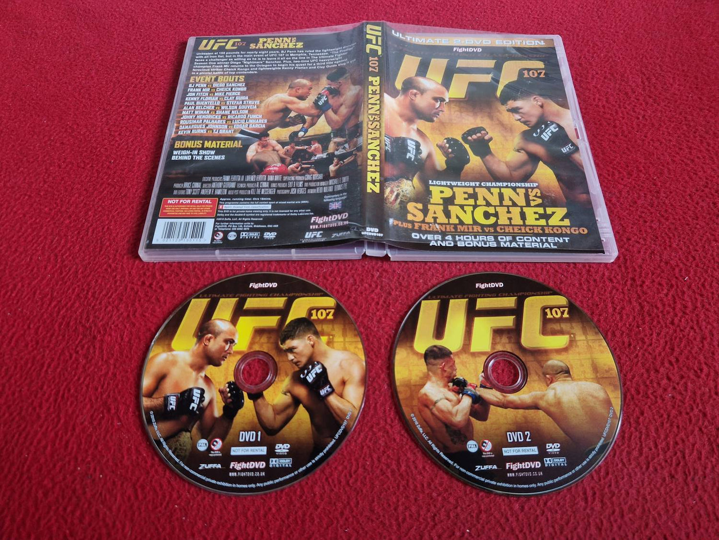 UFC 107 PENN VS SANCHEZ DVD