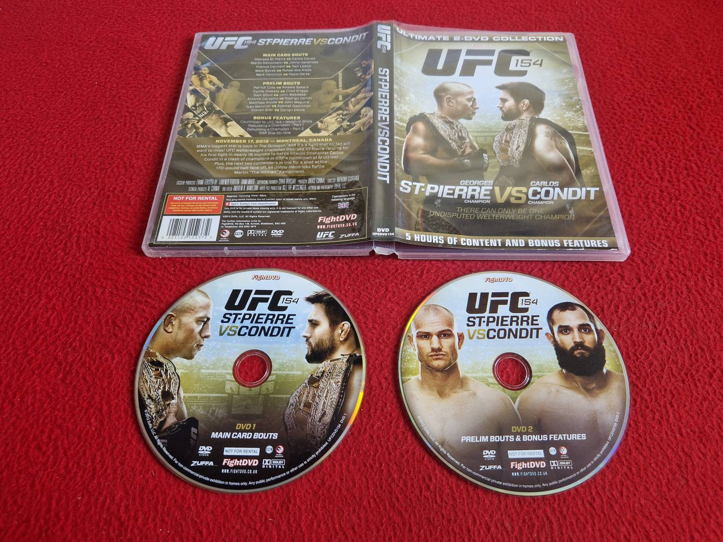 UFC 154 ST PIERRE VS CONDIT DVD