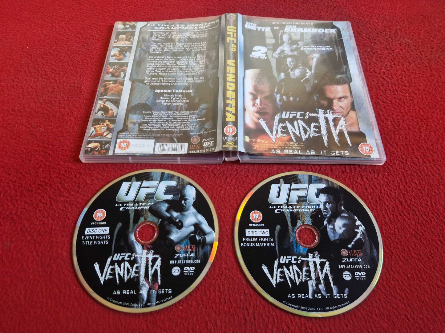 UFC 40 VENDETTA DVD