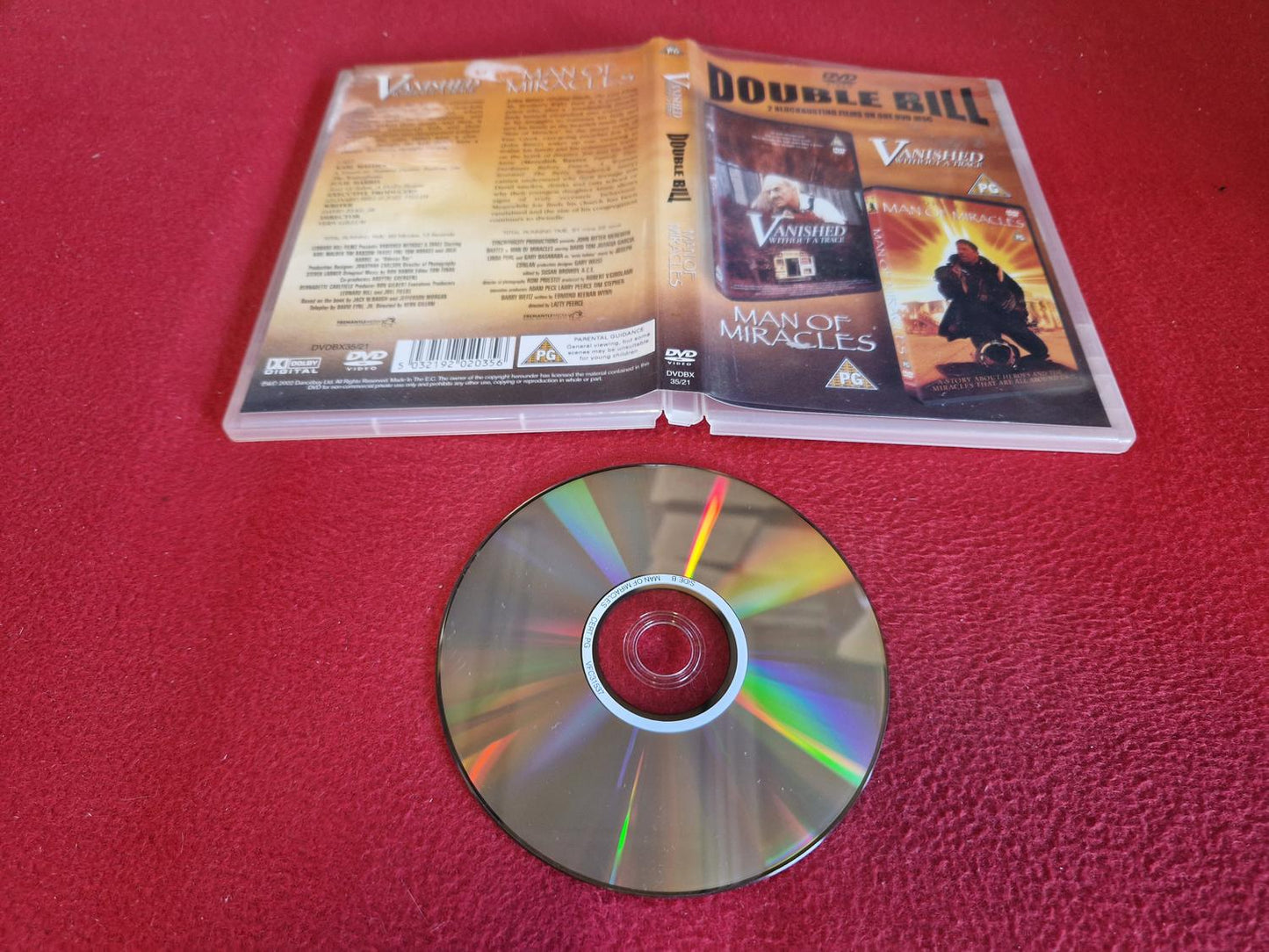 VANISHED WITHOUT A TRACE / MAN OF MIRACLES till DVD
