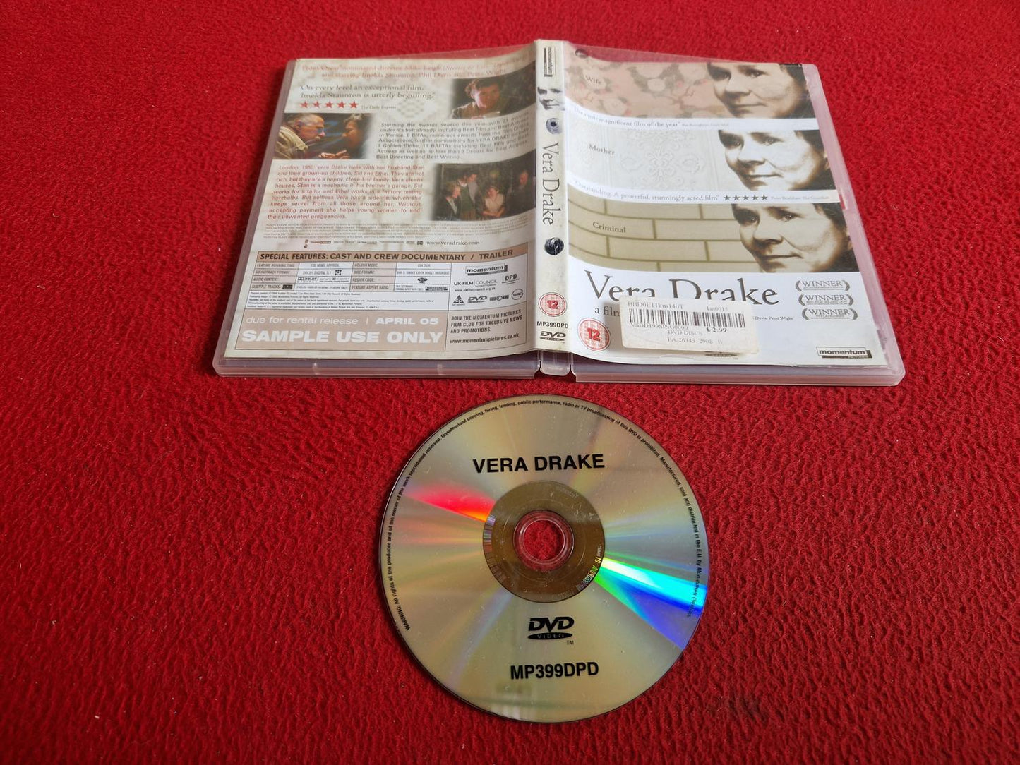 VERA DRAKE DVD