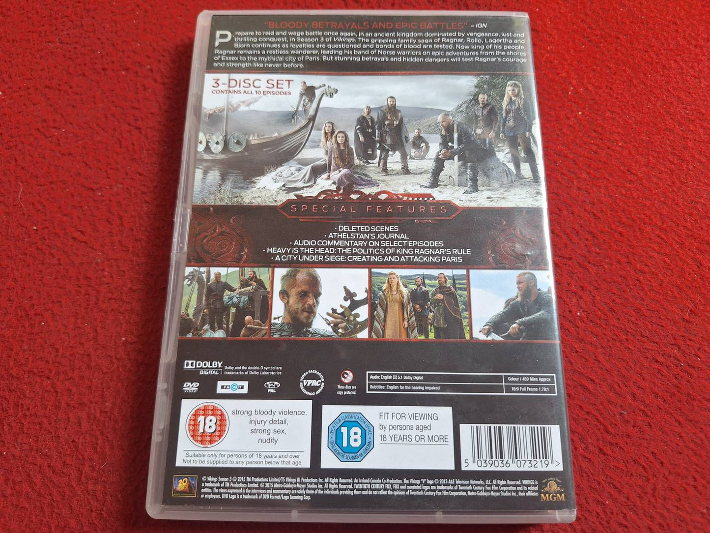 VIKINGS SEASON 3 BOX DVD
