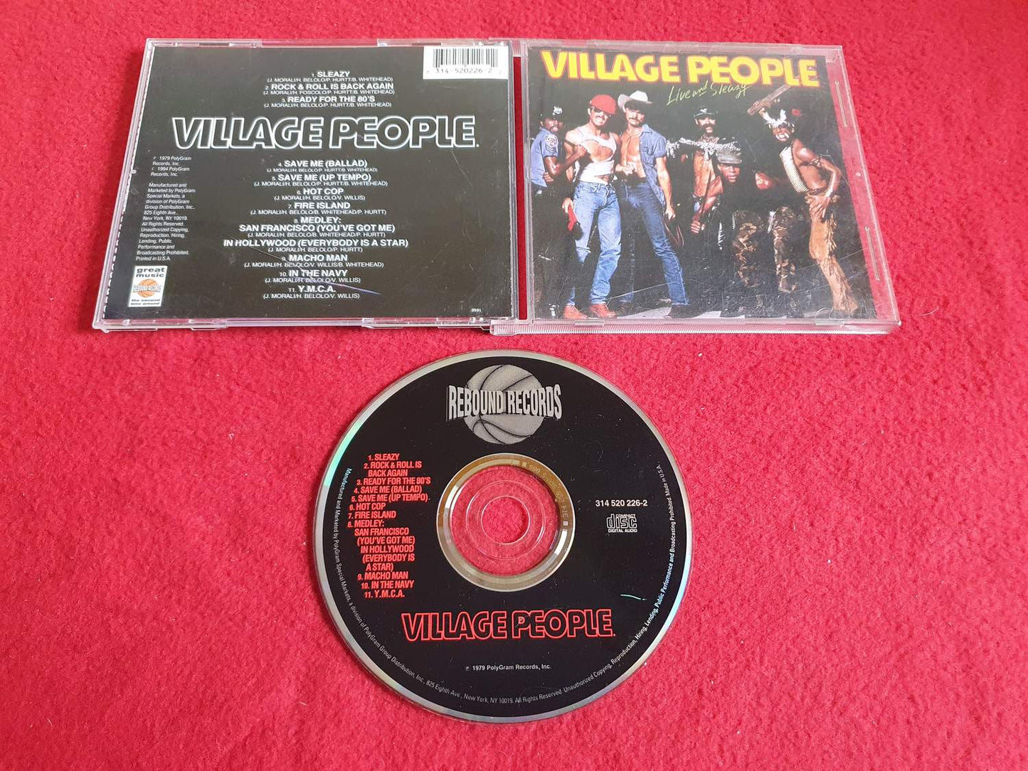 VILLAGE PEOPLE LIVE AND SLEAZY till CD