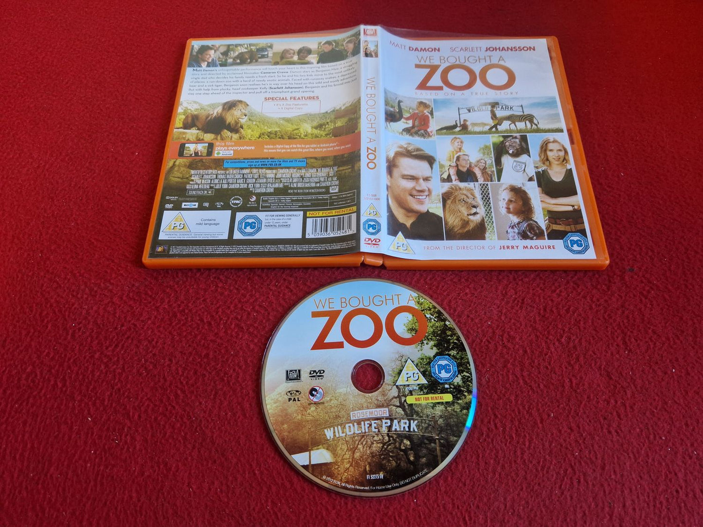 WE BOUGHT A ZOO DVD