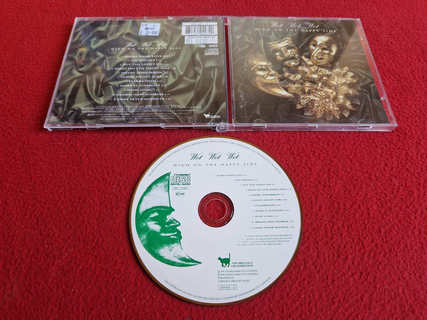 WET WET WET HIGH ON THE HAPPY SIDE CD