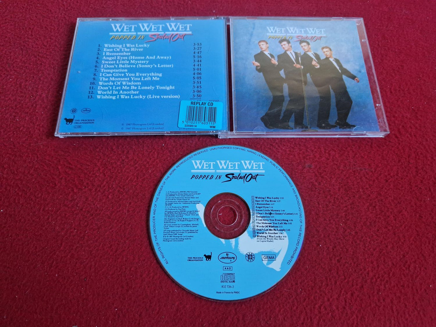 WET WET WET POPPED IN SOULED OUT CD